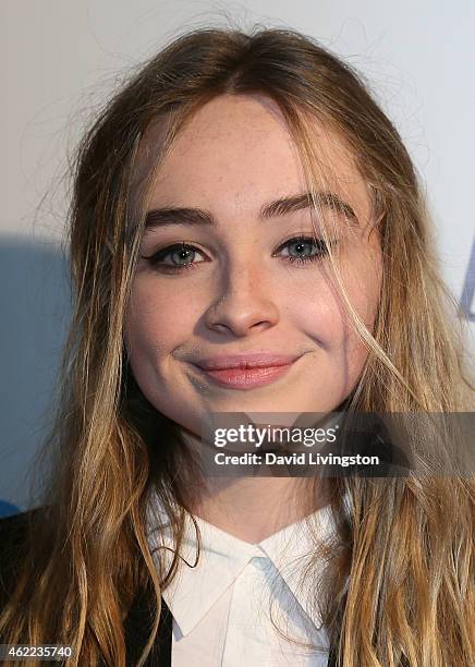 Actress Sabrina Carpenter attends Paris Berelc's "Sweet Sixteen" birthday party at The Loft and Rooftop Wet Deck at W Hollywood on January 25, 2015...