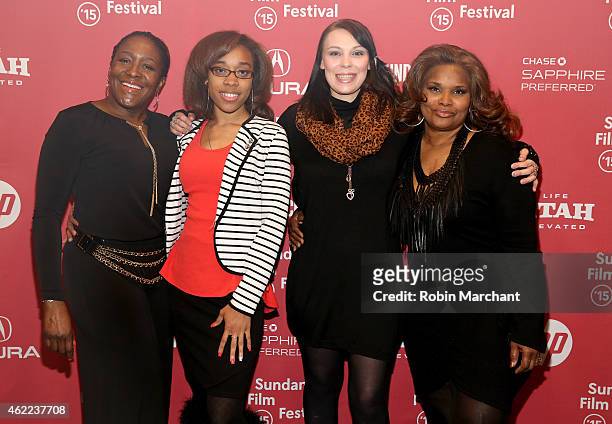 Stephanie Daniels-Wilson, Robin Torns, Marie Miller and Brenda Myers-Powell attend "Dreamcatcher" Premiere during the 2015 Sundance Film Festival at...
