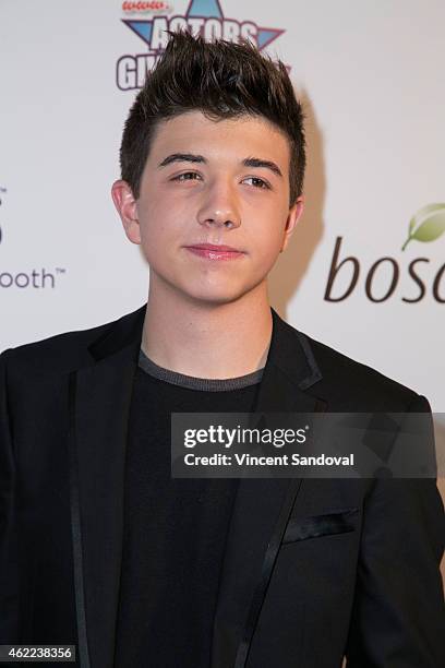 Actor Bradley Steven Perry attends Paris Berelc "Sweet Sixteen" birthday party at The Loft and Rooftop Wet Deck at W Hollywood on January 25, 2015 in...