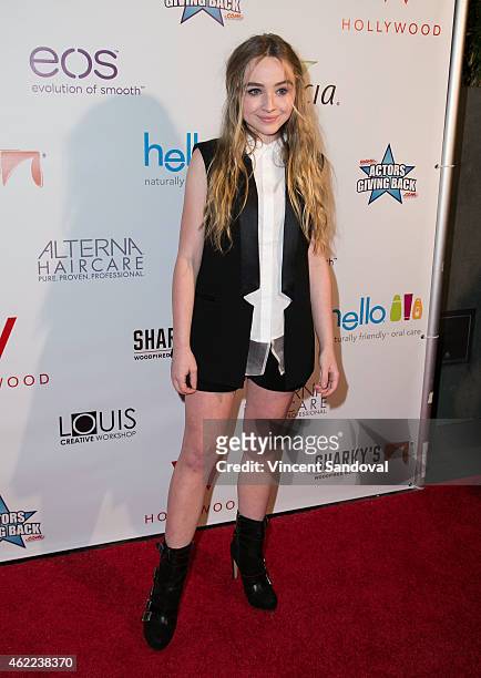 Actress/singer Sabrina Carpenter attends Paris Berelc "Sweet Sixteen" birthday party at The Loft and Rooftop Wet Deck at W Hollywood on January 25,...