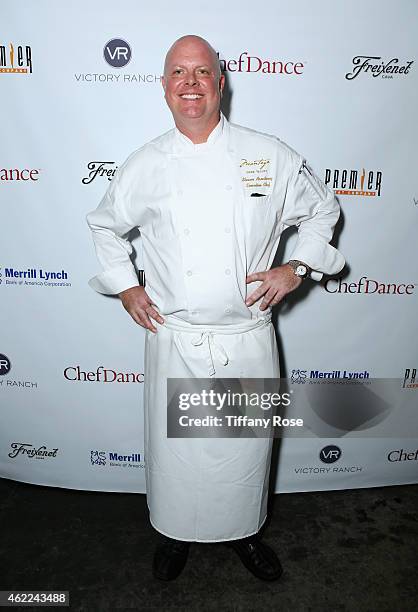 Chef Shawn Armstrong attends the ChefDance 2015 presented by Victory Ranch and Sponsored by Merrill Lynch, Freixenet and Anchor Distilling on January...