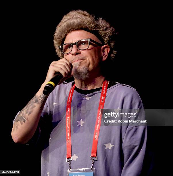Comedian Bobcat Goldthwait speaks onstage at the Stand Up Comedy Night during the 2015 Sundance Film Festival on January 25, 2015 in Park City, Utah.