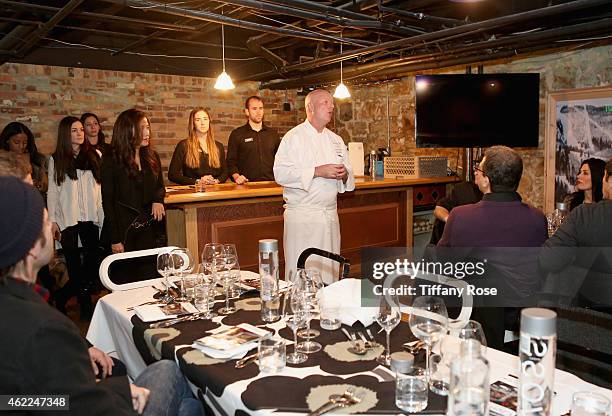 Shawn Armstrong speaks at the ChefDance 2015 presented by Victory Ranch and Sponsored by Merrill Lynch, Freixenet and Anchor Distilling on January...