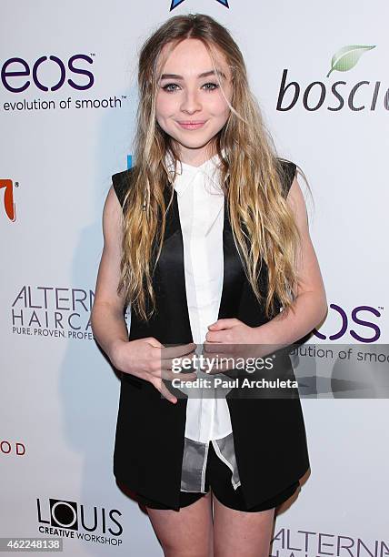 Actress Sabrina Carpenter attends Paris Berelc "Sweet Sixteen" Birthday Party at the loft and rooftop Wet Deck at The "W" Hotel Hollywood on January...