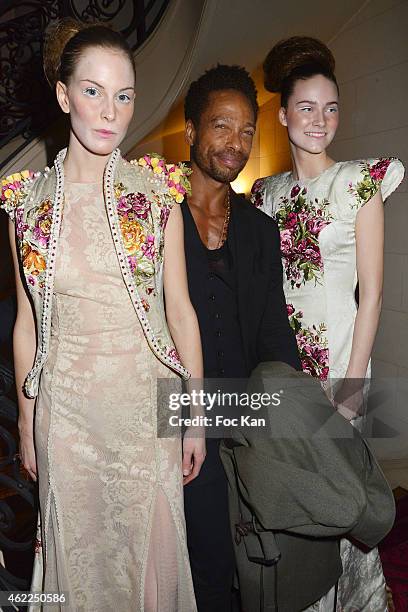 Gary Dourdan and models attend the Legends of Monaco show as part of Paris Fashion Week Haute Couture Spring/Summer 2015 on January 25, 2015 in...