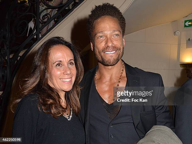 Sylvia Sermenghi from Legends of Monaco and Gary Dourdan attend the Legends of Monaco show as part of Paris Fashion Week Haute Couture Spring/Summer...