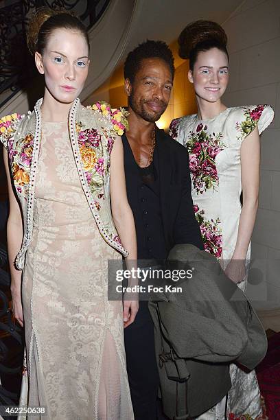 Gary Dourdan and models attend the Legends of Monaco show as part of Paris Fashion Week Haute Couture Spring/Summer 2015 on January 25, 2015 in...