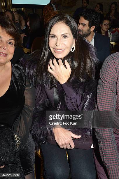 Mouna Ayoub attends the Legends of Monaco show as part of Paris Fashion Week Haute Couture Spring/Summer 2015 on January 25, 2015 in Paris, France.