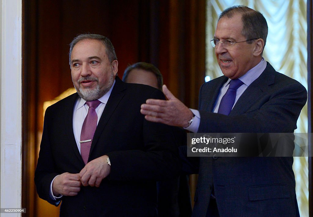 Israeli Foreign Minister Avigdor Liberman Meets Russian Foreign Minister Sergey Lavrov