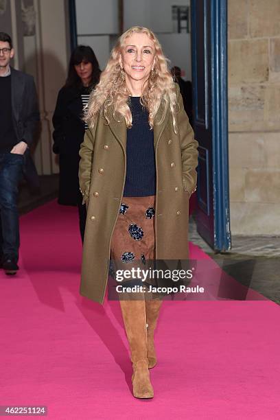 Franca Sozzani attends the Schiaparelli show as part of Paris Fashion Week Haute Couture Spring/Summer 2015 on January 26, 2015 in Paris, France.
