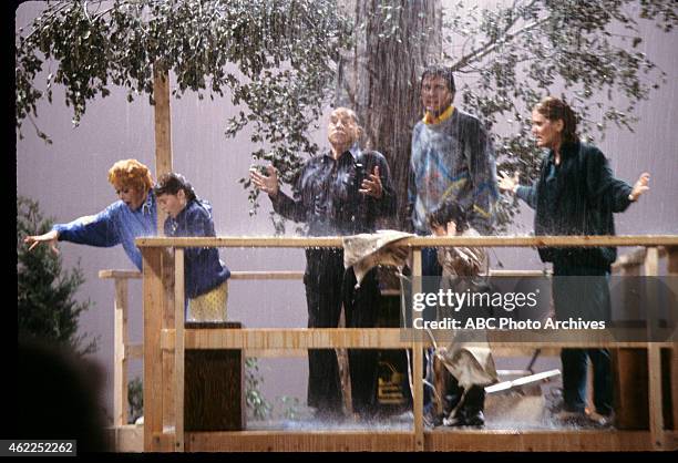 Lucy and Curtis Up a Tree" - Shoot Date: September 30, 1986. L-R: LUCILLE BALL;JENNY LEWIS;GALE GORDON;LARRY ANDERSON;PHILIP AMELIO;ANN DUSENBERRY