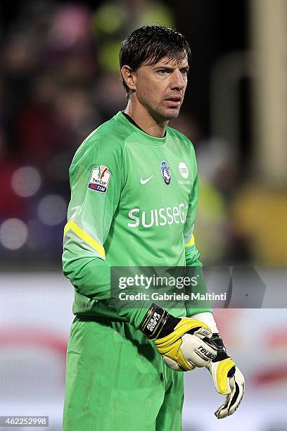 Vlada Avramov of Atalanta BC in action during the TIM Cup match between ACF Fiorentina and Atalanta BC at Artemio Franchi on January 21, 2015 in...