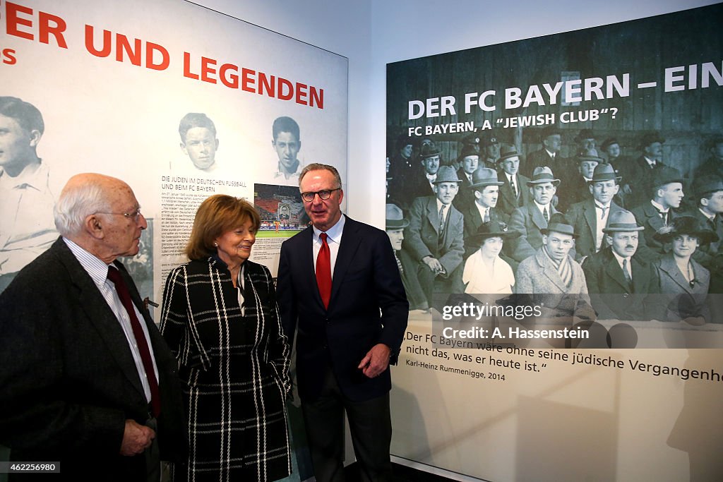 FCB Erlebniswelt - Opening Of Exhibition Jews In German Football And At FC Bayern Muenchen