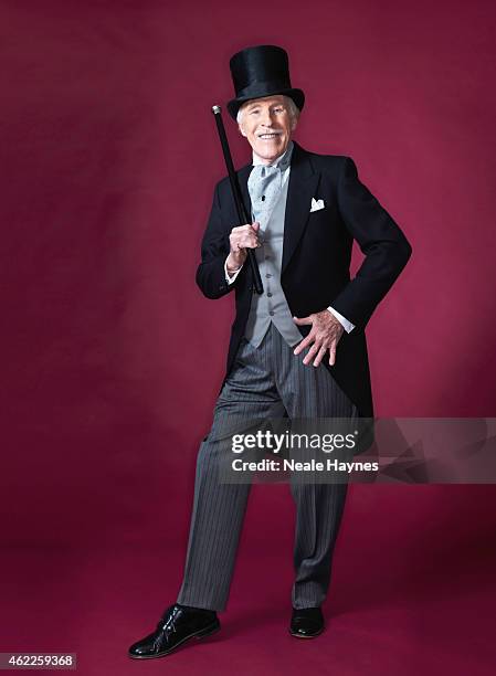Entertainer and tv presenter Bruce Forsyth is photographed for the Daily Mail on December 8, 2014 in London, England.