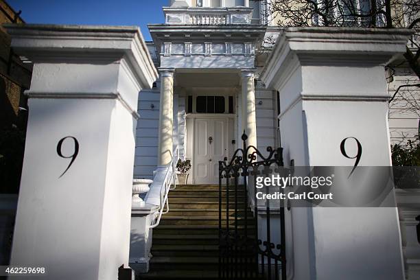 House is seen on January 23, 2015 in an affluent area of west London, England. The Labour Party has proposed a Mansion Tax under which properties...