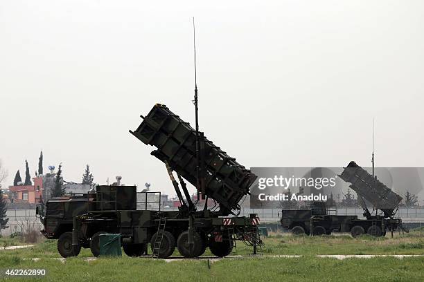 Patriot missile systems Turkey requested from NATO and sent from Spain are seen after being installed in Adana, Turkey on January 26, 2015. Spain has...