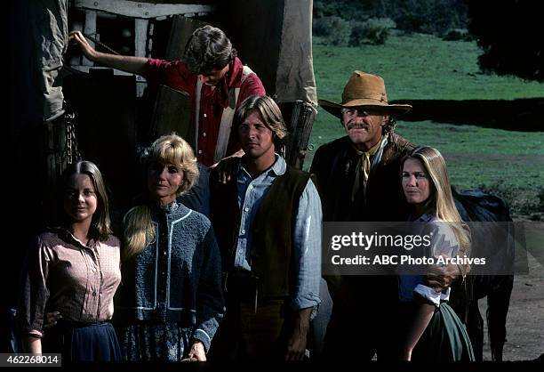 How The West Was Won" - Airdate: February 12, 1978. L-R: VICKI SCHRECK;EVA MARIE SAINT;WILLIAM KIRBY CULLEN;BRUCE BOXLEITNER;JAMES ARNESS;KATHRYN...