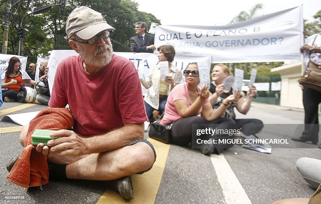 BRAZIL-SAO PAULO-DROUGHT-PROTEST