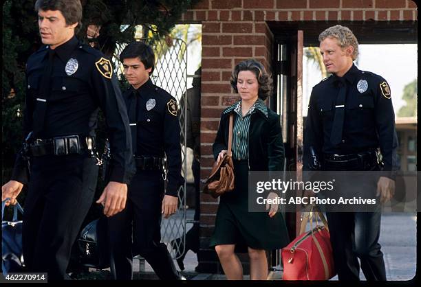 Pressure Cooker" - Airdate: March 17, 1975. L-R: ROBERT URICH;MARK SHERA;DARLEEN CARR;JAMES COLEMAN