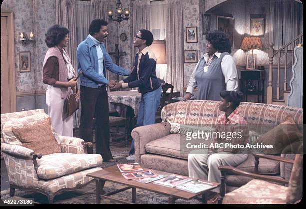 Bill Gets Married" - Airdate: November 17, 1977. L-R: LEE CHAMBERLIN;THALMUS RASULALA;ERNEST THOMAS;MABEL KING;DANIELLE SPENCER