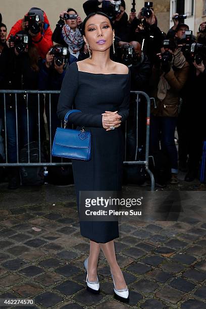 Bao Bao Wan attends the Christian Dior show as part of Paris Fashion Week Haute Couture Spring/Summer 2015 on January 26, 2015 in Paris, France.