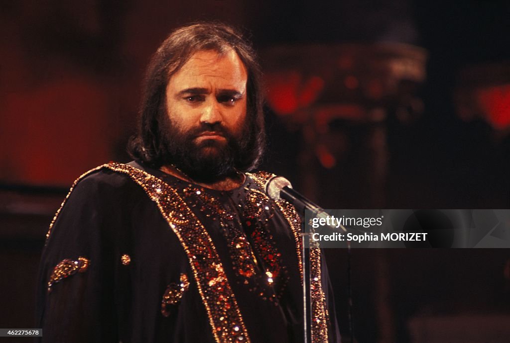 Greek Singer Demis Roussos Sings During A French Tv Show In Paris greek-singer-demis-roussos-sings-during-a-french-tv-show-in-paris