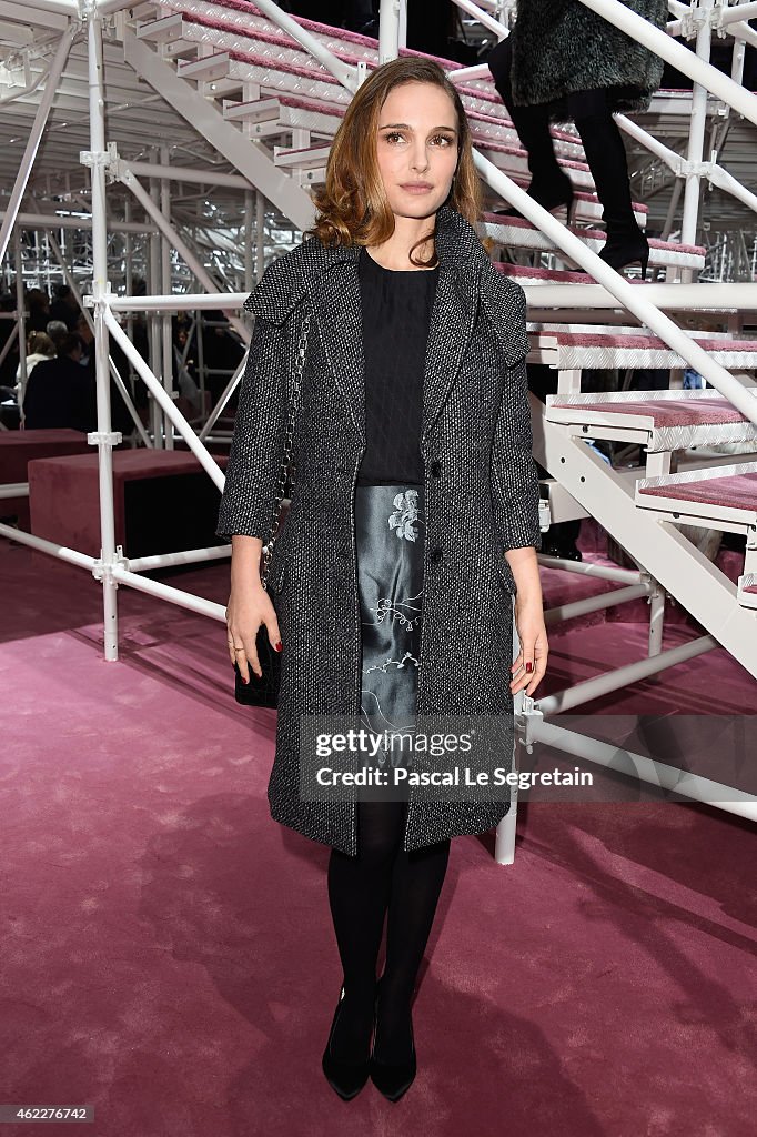 Christian Dior : Front Row - Paris Fashion Week - Haute Couture S/S 2015