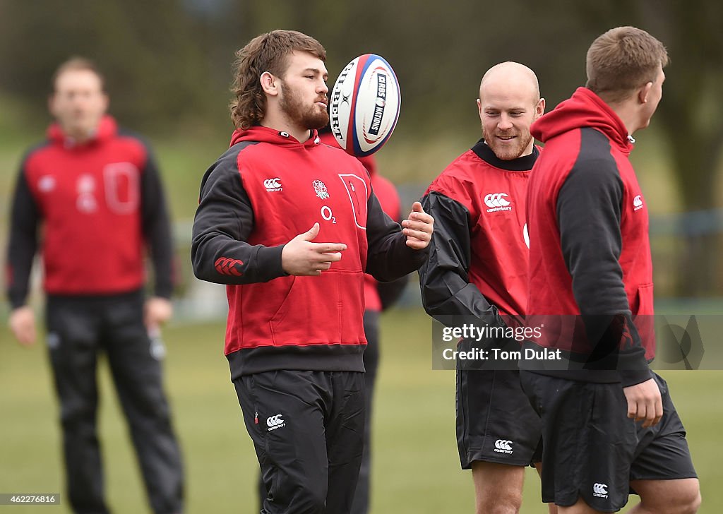 England Saxons Rugby Union Training Session & Press Conference