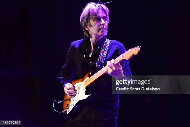 Guitarist Eric Johnson performs on stage at The Canyon Club on January 25, 2015 in Agoura Hills, California.