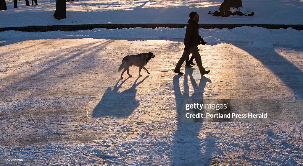 Walking in the snow