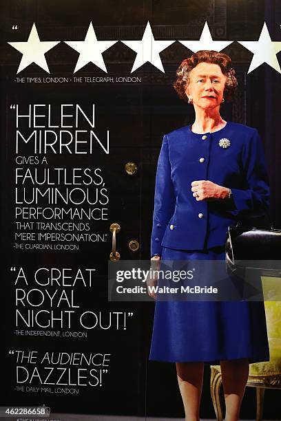 Theatre Marquee unveiling for Peter Morgan's 'The Audience', starring Oscar winner Helen Mirren at the Gerald Schoenfeld Theatre on January 26, 2015...