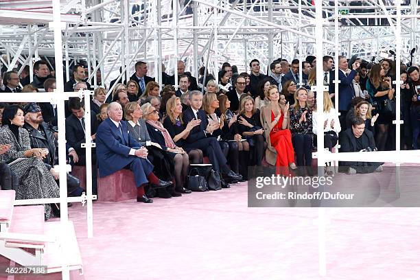 Peter Marino, Baron and Baroness Albert Frere, Bernadette Chirac, Ambassador of USA in France, Jane D. Hartley, Owner of LVMH Luxury Group Bernard...