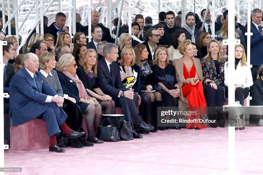 Christian Dior : Front Row - Paris Fashion Week - Haute Couture S/S 2015