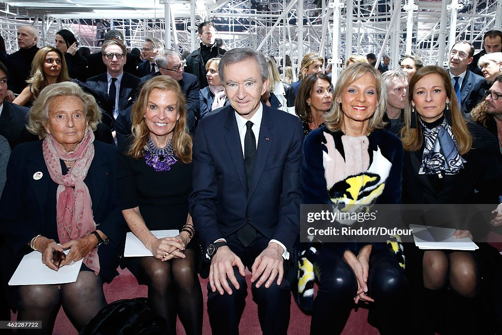 Christian Dior : Front Row - Paris Fashion Week - Haute Couture S/S 2015