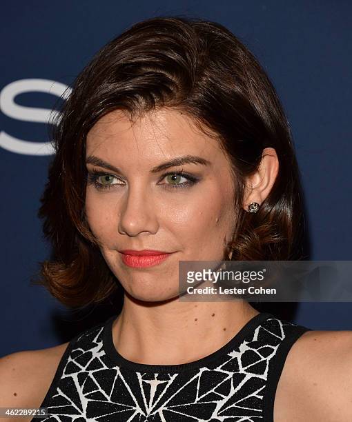 Actress Lauren Cohan attends the 2014 InStyle And Warner Bros. 71st Annual Golden Globe Awards Post-Party held at The Beverly Hilton Hotel on January...