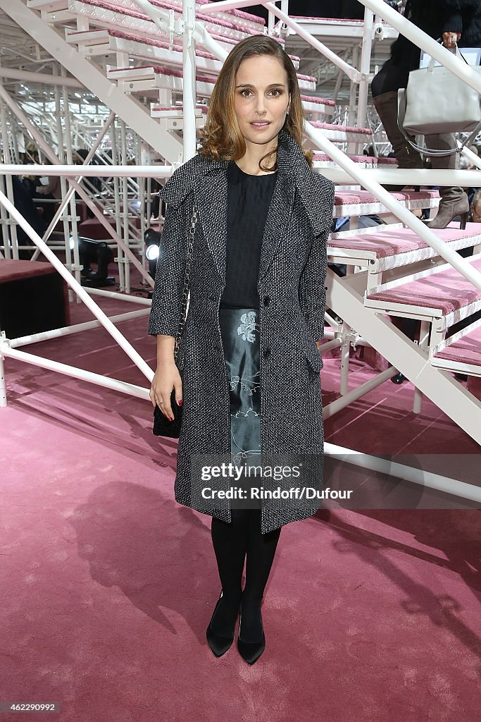 Christian Dior : Front Row - Paris Fashion Week - Haute Couture S/S 2015