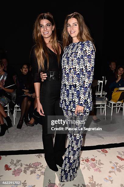 Bianca Brandolini d'Adda and Sonia Sieff attend the Giambattista Valli show as part of Paris Fashion Week Haute Couture Spring/Summer 2015 on January...