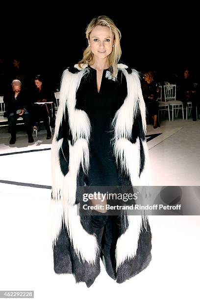 Inga Kozel attends the Giambattista Valli show as part of Paris Fashion Week Haute Couture Spring/Summer 2015 on January 26, 2015 in Paris, France.