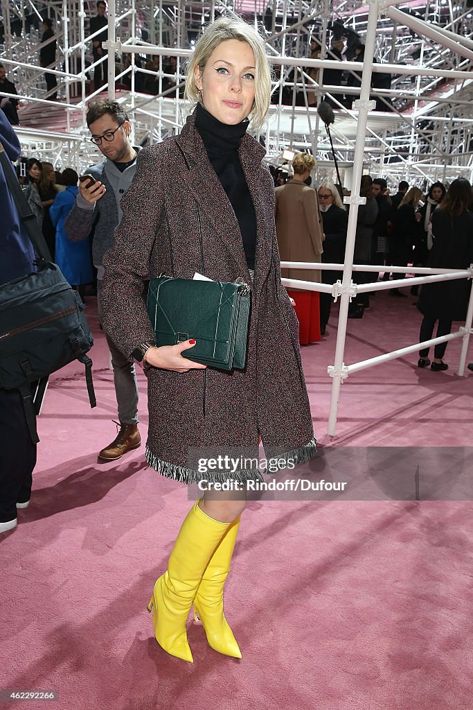 Christian Dior : Front Row - Paris Fashion Week - Haute Couture S/S 2015