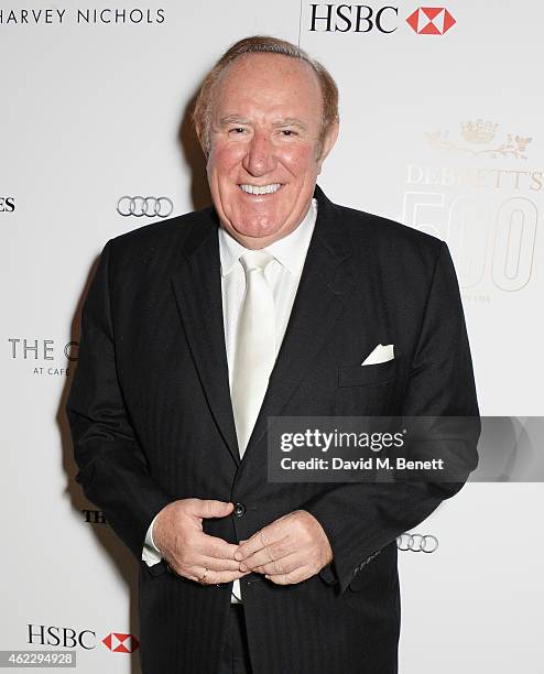 Andrew Neil attends Debrett's 500 party, hosted at The Club at Cafe Royal on January 26, 2015 in London, England. The Debrett's 500 recognise the...