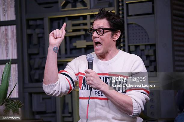 Actor Johnny Knoxville attends day 5 of the Cinema Cafe during the 2015 Sundance Film Festival on January 26, 2015 in Park City, Utah.