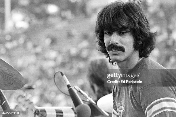 Mickey Hart performs with The Grateful Dead at Spartan Stadium on April 22, 1979 in San Jose, California.