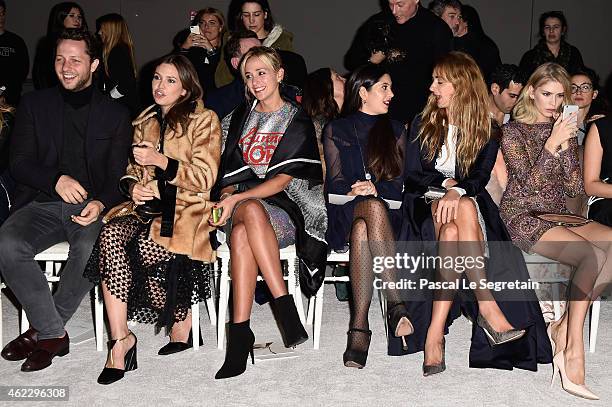 Derek Blasberg, Dasha Zhukova, Elisabeth von Thurn und Taxis, Noor Fares, Alexia Niedzielski and Elena Perminova attend the Giambattista Valli show...