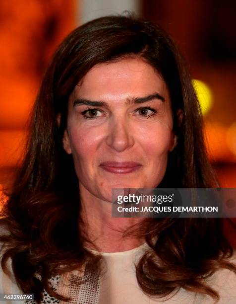Author Capucine Motte, one of the creators of the Anais Nin Prize, poses for a photograph in Paris on January 26, 2015. AFP PHOTO /JACQUES DEMARTHON