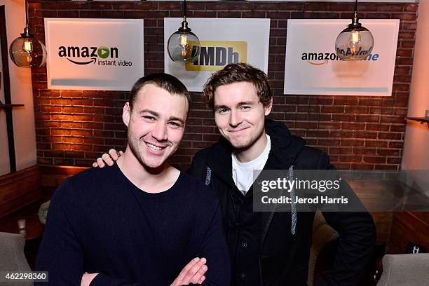 Actors Emory Cohen and Callan McAuliffe attend the IMDb & Amazon Instant Video Studio on January 26, 2015 in Park City, Utah.