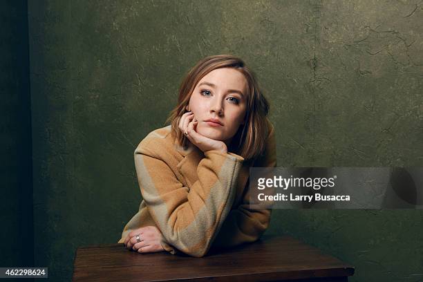 Actress Saoirse Ronan of "Brooklyn" poses for a portrait at the Village at the Lift Presented by McDonald's McCafe during the 2015 Sundance Film...
