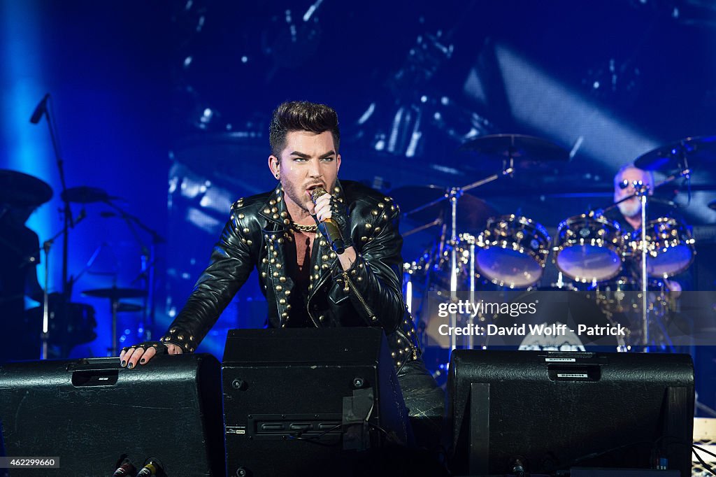 Queen Et Adam Lambert Performs At Zenith In Paris