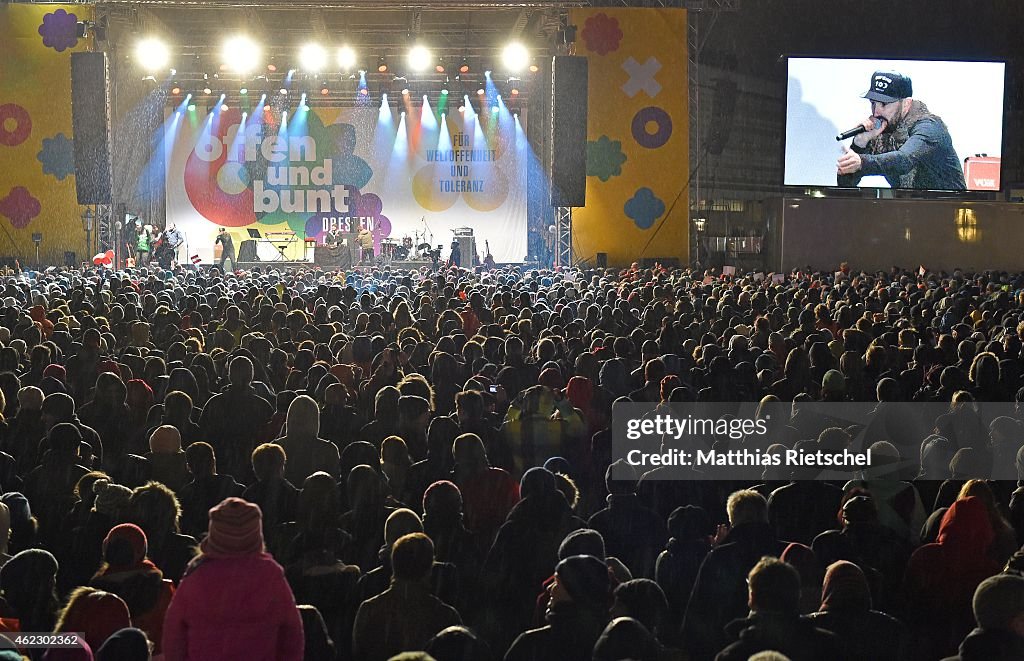 Musical Acts Join Anti-Pegida Rally In Dresden