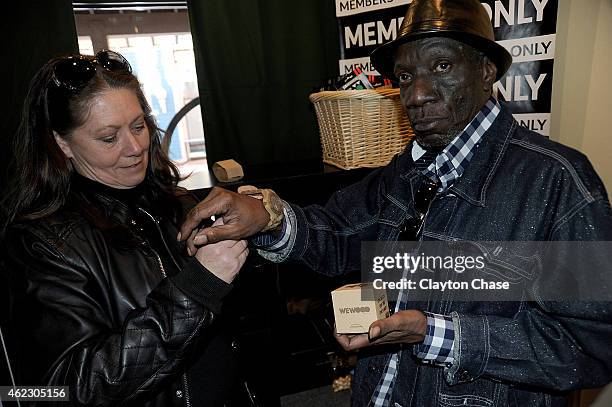 Otis Day and guest attend Music Lodge Hosts MTV Interview Studio on January 26, 2015 in Park City, Utah.