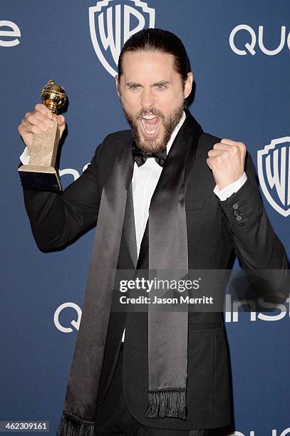 Actor Jared Leto , winner of Best Supporting Actor in a Motion Picture - Drama, Musical or Comedy for 'Dallas Buyers Club,' attends the 2014 InStyle...